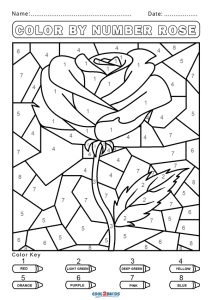 Printable Paint by Number Coloring Pages
